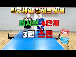 탁구게임잘하는방법,리시브 초보부터 고수까지 4단계,탁구레슨기초기본연습