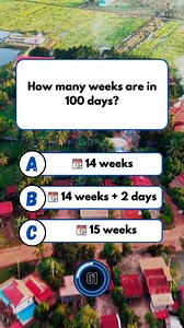 📅 Quick Math Check: How Many Weeks Are in 100 Days? #quiz #QuizTime #fun #noblequiz #fblifestyle | Pediabox Lagecy
