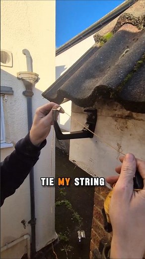 Clever Knot to Tie a String Line to Gutters (Do This!)