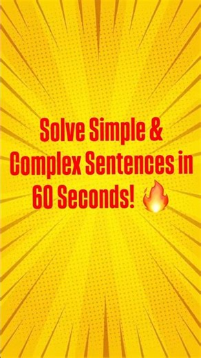 Solve Simple & Complex Sentences in 1 Minute | Easy English Grammar Trick #bangladesh