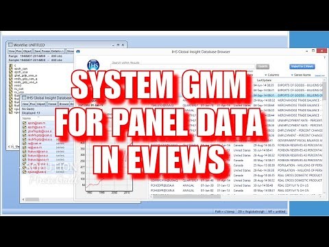 System Generalized Method of Moment (GMM-SYS) for Panel Data (Dynamic) in Eviews