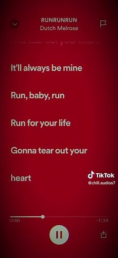 "Run Baby Run, Run For your life I'ma tear out your heart"