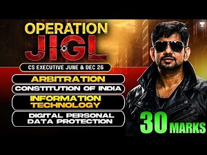 JIGL MARATHON | JIGL ONE SHOT REVISION | CS EXECUTIVE | CS AMIT VOHRA | UNACADEMY