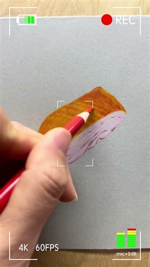 A delicious roasted meat sketch drawn with colored