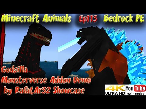 Godzilla Monsterverse Addon by RafatAr32 Showcase Godzilla Addon Bedrock Minecraft Animals Ep113