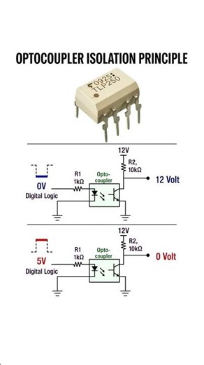 Galvanic isolation principle using Optocoupler - between input and output