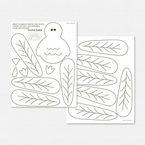 Turkey Craft Template - DIY Turkey Craft Printable, Fall Craft for Kids, Fall Craft Kits for Adults, Fall Craft Ideas,fall Craft Supplies - Etsy