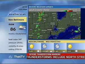 Weatherscan Emulator in Severe Weather Mode, 7/20/22 3:21 PM