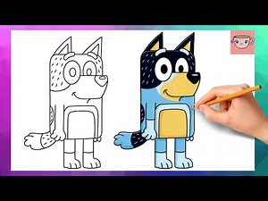 How To Draw Bandit from Bluey | Cute Easy Step By Step Drawing Tutorial