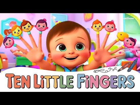 🎶 Ten Little Fingers | Fun Action Rhyme for Kids | Fingerplay Poem 🎨