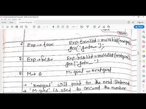 Compiler Design(Backpatching)