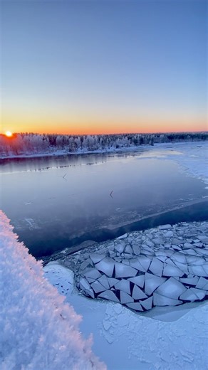 Arktinen auringonlasku Puumalan sillalla 🌅❄️