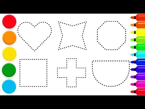 How to draw simple 2d geometric shapes | step by step