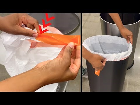 How To Place a Trash Bag in a Trash Can So it Won't Fall