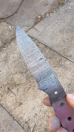 200 layer Damascus almost ready for handle scales