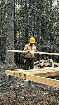 Cozy Wooden Cabin in Forest at Dusk, Small House with Porch and Window #constructionchannel