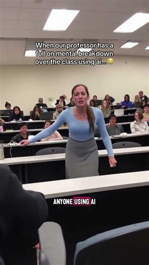 When our professor has a full breakdown using ai...😭 #professor #lecture #college #crashout