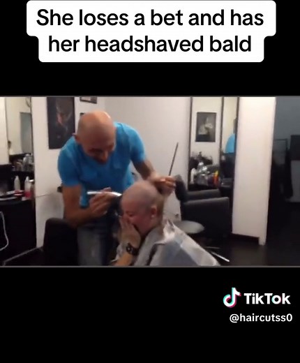 Blonde Girl Gets Headshaved Bald After Losing Bet