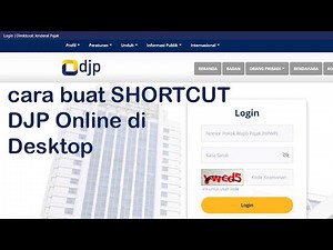 cara buat Shortcut DJP online di Desktop