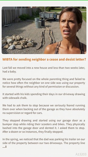 WIBTA 💖 for sending neighbor a cease 😘 ⛲ and desist ⛴ letter? #aita #lifeadvice #storyvibes | Raw Confessions