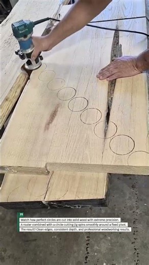 Perfect Circles on Solid Wood Using a Router #woodworking #tools #router