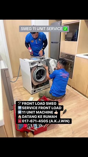Service front load , baju putih basuh ada kuning melekat . Banyak habuk #washingmachine #frontloadingwashingmachine