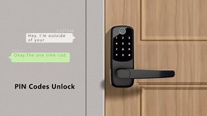 Smart Door Lock with Handle, Keyless Entry Digital Lock for Front/Interior Door,Fingerprint Exterior Locks, Electronic Deadbolt with Keypad,Biometric Door Knob,Smart Locks for Home, Apartment, Office