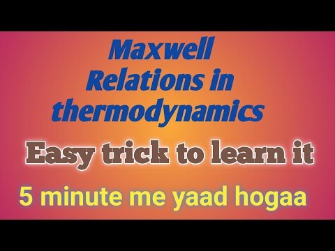 Maxwell Relations in Thermodynamics | Easy derivation trick❣️❣️ #chemistry