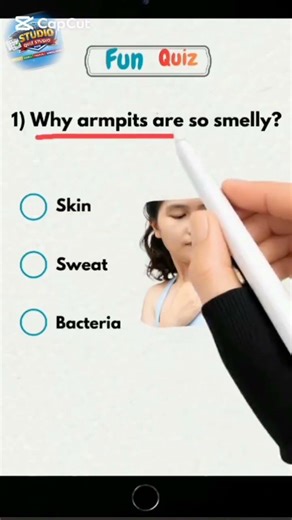 Why Are Armpits So Smelly? 😱🦠 | Health Fact MCQ”