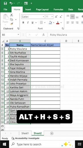 How to Quickly Sort Data Alphabetically in Excel