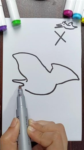 how to draw ' Pterodactyl" step by step #shorts