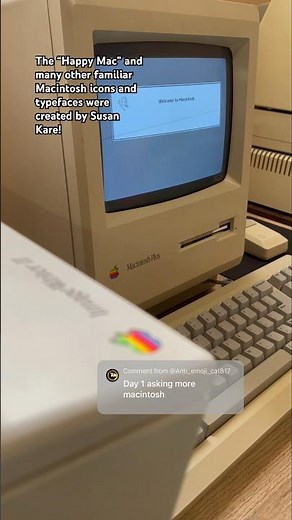Retro Computer ASMR: Macintosh Plus booting from floppy disk & Susan Kare’s “Happy Mac” #marchintosh