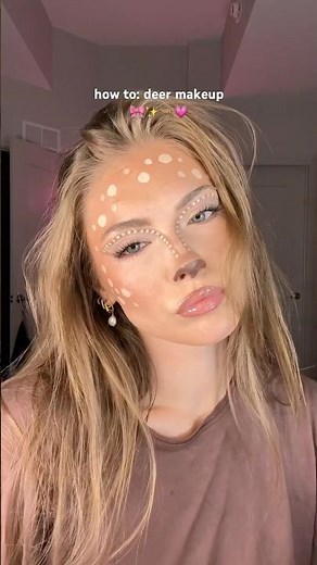 deer makeup tutorial 💆🏼‍♀️ would u recreate this?! #deermakeup #halloweeninspo #trending