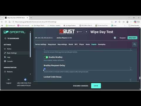 Rust Console Edition How to change Brad spawn time