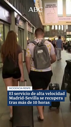 🛠️ Restablecida de forma paulatina la circulación de trenes de alta velocidad entre la estación de Sevilla-Santa Justa y Guadajoz tras una grave incidencia eléctrica. La falta de suministro, provocada por la caída de un cable de alta tensión a las 19:47 horas de este martes, mantuvo interrumpido por completo el tráfico ferroviario durante casi 10 horas. La avería afectó a la catenaria de ambas vías, tanto en ancho estándar (Guadajoz-Sevilla) como en ancho ibérico (Brenes-Sevilla). Adif ha confi