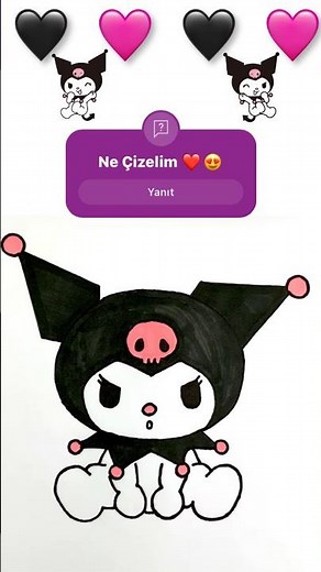 Kuromi Resmi Çizimi Ve Boyama #howtodraw #easydrawing #kuromi #kolayçizimler #nasılçizilir #çizim