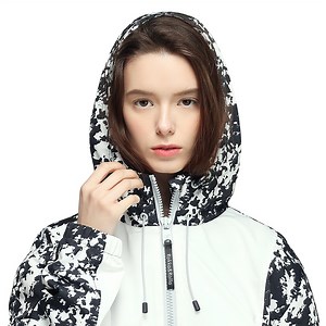 Watch Women's Water-Resistant Hooded Windbreaker Pullover Anorak Cycling Running Athletic Jacket-Snow Camo on Amazon Live