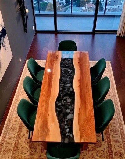 Black Epoxy River Stone Dining Table – Acacia Wood Live Edge Table – Handmade Resin River Table – Modern Dining Table – Wood Office Desk - Etsy