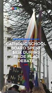 How much did the Waterloo Catholic District School Board spend on Pride flag debate?
