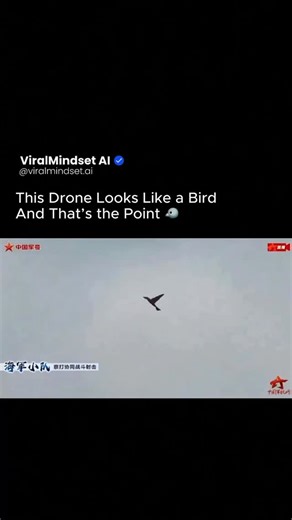 AI | Tech | Tools on Instagram: "At first glance, it looks like just another bird in the sky. It isn’t. China has revealed a bird-shaped unmanned aerial vehicle engineered to match the size, movement, and flight patterns of real birds, making it nearly impossible to spot as a machine during normal flight. Instead of rotors, the drone uses flapping wings built from lightweight composite materials, with electric propulsion hidden inside the body. The result is a system that can glide, turn, and ev