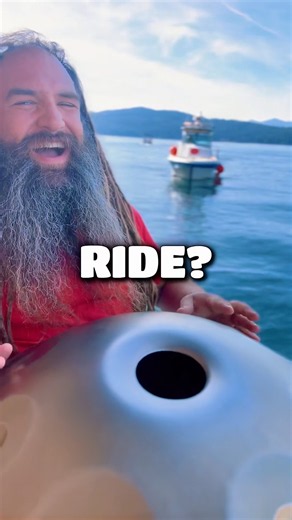 @Highseasproductions Thx for the Boat Ride! 🌊🛥️🙏 #handpan #boat #lake #boating #idaho #beard #cda
