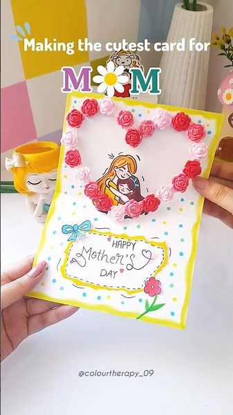 Easy Mother’s Day Card Idea 💖 #shortvideo #mothersday #diy