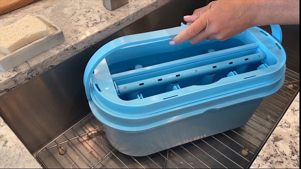 Joy CleanBoss Clean Flat Mop Bucket & Stand w/Antimicrobial  | HSN