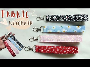 How to Make Keychain From Scrap fabric | Wristlet Keychain Tutorial