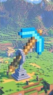 how to make statue of pickaxe in minecraft #explore #minecraft #shorts #gaming #technogamerz ✨