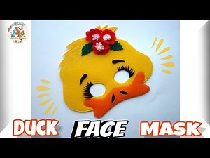Duck face mask | Paper mask | How to make duck mask | Animal face mask | art and craft | Duck craft
