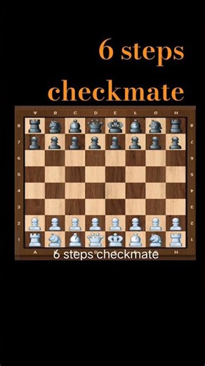how to checkmate in 6 steps || chess tips || #chess #chesstips