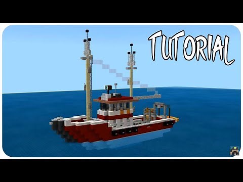 Minecraft: How to build a Fishing Boat in Minecraft | Minecraft Fishing Boat Tutorial