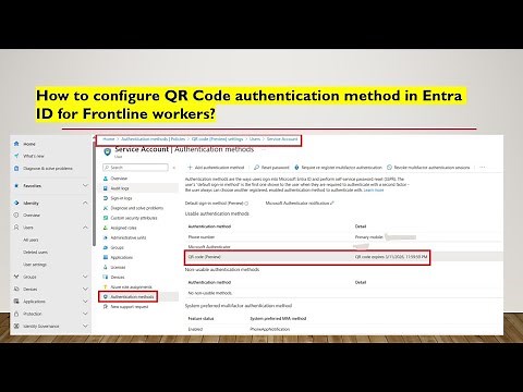 How to configure QR Code authentication method in Entra ID for Frontline workers