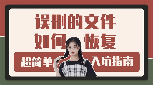 【数据恢复】电脑文件误删除怎么恢复？文件恢复视频详细教程！